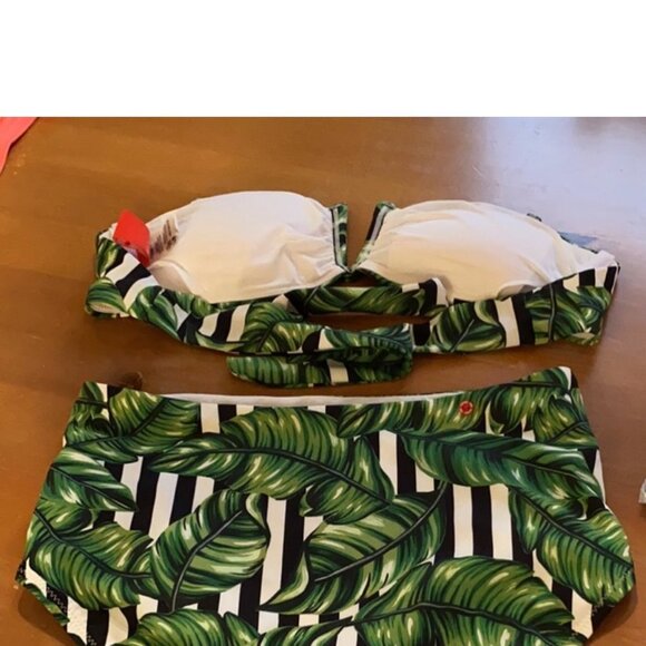 Red Carter Fern Print Bikini - Picture 2 of 5